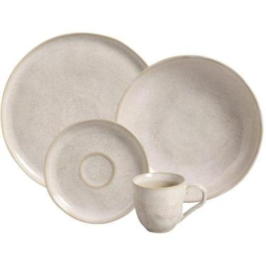 Imagem de Aparelho de Jantar 16 Peças Porto Brasil Cerâmica Off White Bio Latte 