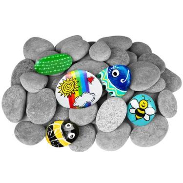 Imagem de River Rocks para pintar dojobkinb 45 unidades grandes de 5-7 cm