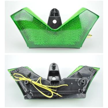 Imagem de TOPZONE Adequado para Ninja ZX-14 / Ninja ZX-14R/ZX1400 ZZR1400 2006-2020; Lâmpada traseira de freio LED + luz indicadora de seta integrada; 23025-0359; 0360; 0021; 0022 (verde)