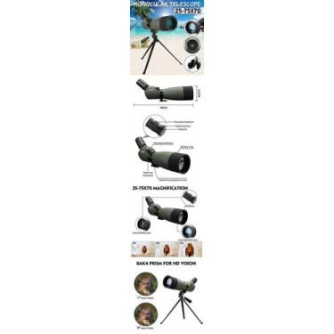 Imagem de 25-75x70 Zoom Ao Ar Livre Zoom Monocular HD Optic Bird Spotting Telesc