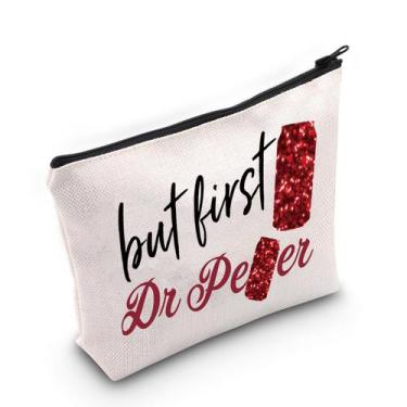 Imagem de Bolsa de maquiagem cosmética LEVLO Funny Drinks Lover First Pepper