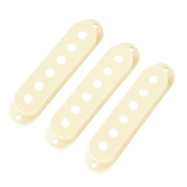Imagem de Banworks Conjunto de capas de captador SSS de 50 mm/50 mm/52 mm, capas de captador de bobina única de plástico para guitarras elétricas modernas Stratocaster Squier Strat ST SQ, pacote com 3 JT/SYQG