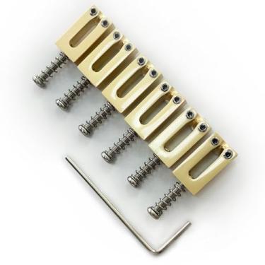 Imagem de OVSAL Selas de ponte de guitarra dourada 10,8 mm selas de ponte tremolo selas de guitarra de liga de zinco para Fender Strat Stratocaster Tele Telecaster 6 cordas selas de guitarra elétrica