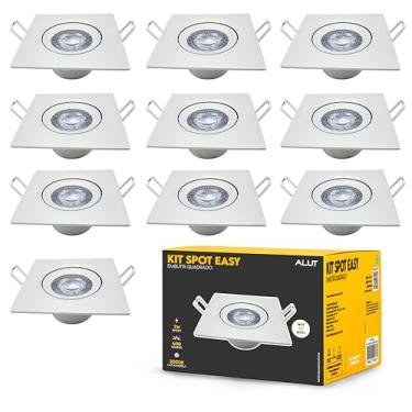 Imagem de Kit 10 Spot Led Embutir 7w 3000k/4000k/6500k Branco Quente/Neutro/Frio Branco Alut By Avant (Branco Neutro 4000k, Redondo)