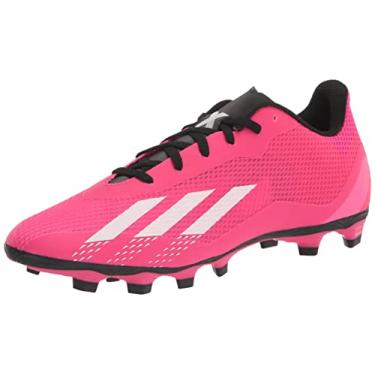Imagem de adidas Tênis de futebol unissex adulto X Speedportal.4 flexível, Team Shock Rosa/Branco/Preto, 10.5 Women/9.5 Men
