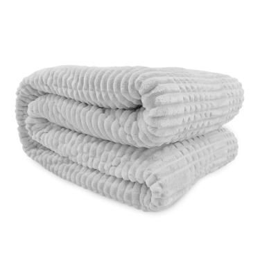 Imagem de Cobertor De Microfibra Solteiro Mont Blanc - Andreza Cinza