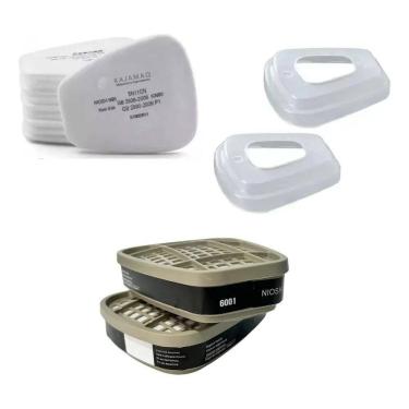 Imagem de 2X 1 Par De Cartucho De Filtro De Gás 6001 Vapores Orgânicos