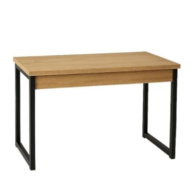 Imagem de Escrivaninha Mesa Escritório Estilo Industrial - Home Office - Madeira - Preto - Branco - Rose Gold(Madeira/Preto,90cm)