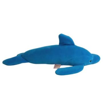 Imagem de Golfinho de Pelúcia Bichos de Pano, 36x14x25 cm, Azul, Tecido Antialérgico