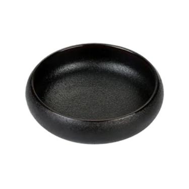 Imagem de prato de lanche Tigelas de cerâmica para imersão, tigelas para em molho soja, recipiente para temperos e acompanhamentos molhos tigela de sopa(Preto)