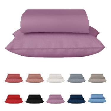 Imagem de Genérico, Jogo de Cama Solteiro 2 Peças 100% Algodão C/Elástico Cor:Roxo