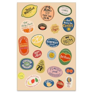 Imagem de Arte de parede moderna em tela de cozinha vintage impressão de imagens de mercado de frutas retrô pôsteres de comida para sala de estar, cozinha, decoração de jantar 40,6 x 61 cm sem moldura