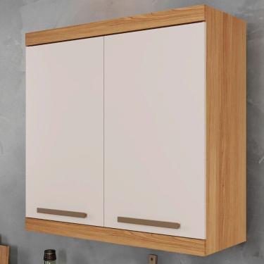 Imagem de Armário Aéreo para Cozinha 2 Portas Gold Cinamomo/Off White