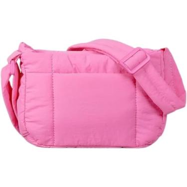 Imagem de minanglihy Mochila feminina pequena de nylon transversal leve para uso casual diário e sair, rosa