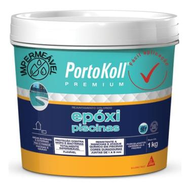 Imagem de rejunte epoxi portokoll azul piscina