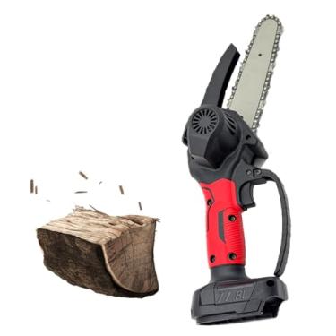 Imagem de Motosserra EléTrica A Bateria,Motosserra EléTrica PortáTil De 6 Polegadas Com 2 Baterias E Carregador,Motor Sem Escova Com Velocidade AjustáVel Para Aparar áRvores De Jardim