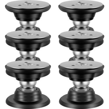 Imagem de WhSunVo 6 peças de suporte de porta magnético para trailer, trava de porta de trailer de silicone, autoadesiva, trava de porta silenciosa, para a maioria dos trailers, trailer (preto)