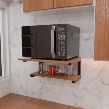 Imagem de Suporte Micro ondas impressora De Parede Prateleira Multiuso - Virtude