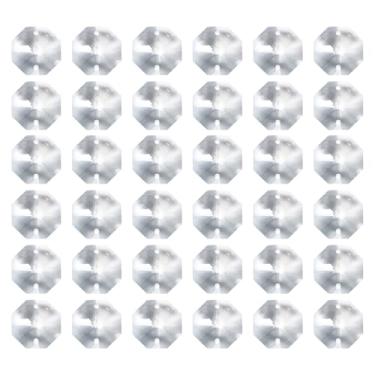 Imagem de PATIKIL Pingentes de cristal octógono K9 com 2 furos, pacote com 40 peças de prismas de lustre de 22 mm, ornamentos para pendurar contas para decoração de artesanato DIY, transparente