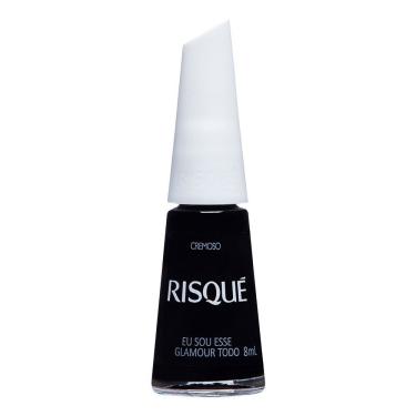 Imagem de Esmalte Risqué Preto Cremoso Eu Sou Esse Glamour Todo 8ml