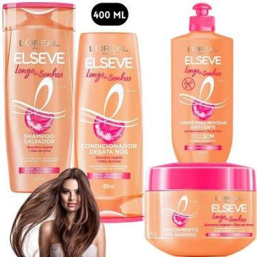 Imagem de Kit Longos dos Sonhos Elseve Loréal Paris Creme Milagroso Mascara Trat