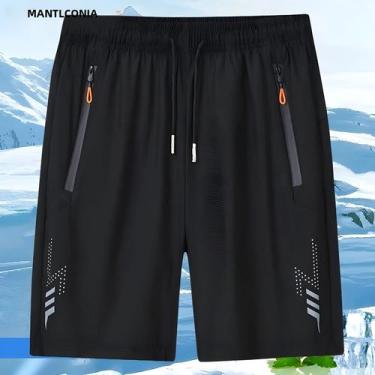 Imagem de Shorts de Corrida Masculino - Secagem Rápida, com Bolsos e Zíper - Con