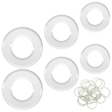 Imagem de YBEATY 6 peças de clipe invisível para roupas, clipes invisíveis, acessório de roupas com 20 faixas de borracha, botão com nó de canto, círculo redondo, clipe de camisa para camisas, vestidos e