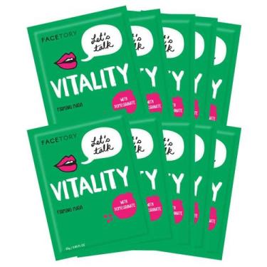Imagem de Máscara facial FACETORY LET'S TALK VITALITY FIRMING Pomegranate, pacot