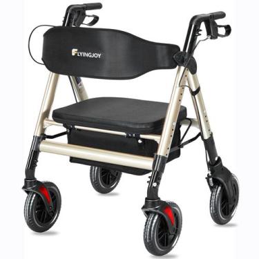 Imagem de Rollator Walker FlyingJoy com assento de 204 kg de capacidade