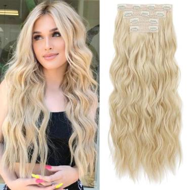 Imagem de Extensões de cabelo REECHO HE003 Blonde 60 cm de comprimento 200g 4PCS