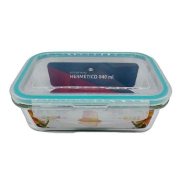 Imagem de Pote De Vidro Hermético Retangular 840 Ml