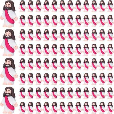 Imagem de Mini Estatuetas de Jesus Barydat, 100 peças de lembrancinhas para fest