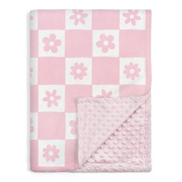Imagem de Cobertor de bebê SANDJEST Daisy Minky 76x102cm para meninas