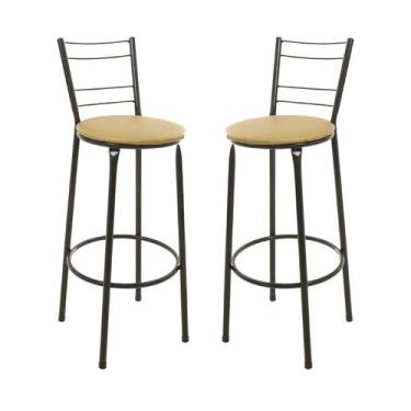 Imagem de Kit 2 Banquetas Banco Alto Balcão Cozinha 4 Arames - ESPAÇO JUNCO, Dou