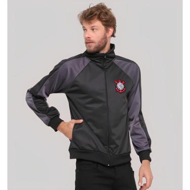 Imagem de Jaqueta Blusa Corinthians Trilobal Masculina Oficial Licenciada Com Escudo Emblema Logo Bordado-Masculino