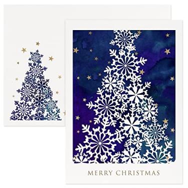 Imagem de Masterpiece Studios Cartões com corte a laser Holiday Collection 10 cartões/envelopes, árvore de Natal, 12,7 x 17,7 cm