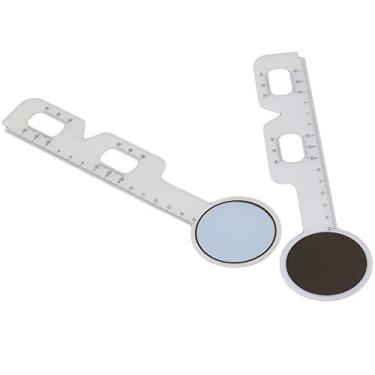 Imagem de RDEXP Régua de Pupila de Plástico Durável de 15 cm Preto e Branco, Ferramenta Oftalmica para Olhos Pacote com 5
