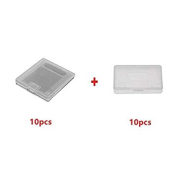 Imagem de WICAREYO 10pcs Clear White Game Cartridge Protection Case for Gameboy Color GBC & 10pcs Clear Protection Game Case Dust Cover for Gameboy Advance GBA