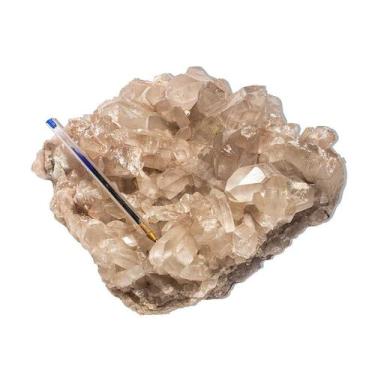 Imagem de Drusa de Cristal Quartzo Natural - Aglomerado de Pontas Naturais - 4,4
