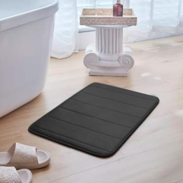 Imagem de Tapete Antiderrapante Soft – Macio, Absorvente, Lavável e de Secagem Rápida para Conforto e Segurança (Preto)