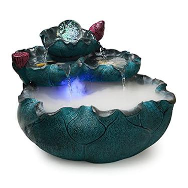 Imagem de Fonte de mesa fonte de mesa decoração da sorte fonte de mesa com bomba aquário cascata escritório humidificador de secretária fontes de secretária