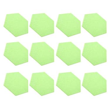 Imagem de Domary Placa de Absorção de Som Painéis Acústicos Hexagonais Cunhas Gabinete à Prova de Som de Parede para Escritórios de Estúdios Domésticos (verde)