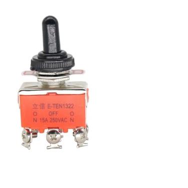 Imagem de Interruptor de alternância E-TEN1021 E-TEN1121 E-TEN1122 E-TEN1221 E-TEN1321 E-TEN1322 15A 250VAC 2 4 6 Terminal On Off Rocker Switch (E-TEN1322 e Capa)