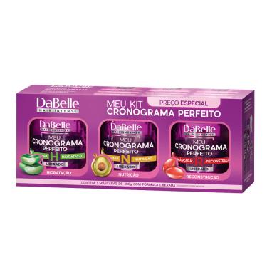Imagem de Kit DaBelle Máscaras Capilar Cronograma Perfeito 3 Unidades 400g cada