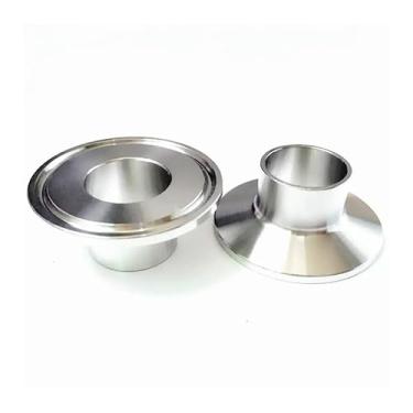 Imagem de WWECCQIJ Tubo de 48 mm OD Butt Weld x2 Tri Clamp SUS 316L Acoplamento de encaixe de aço inoxidável Home Brewing Beer Wine