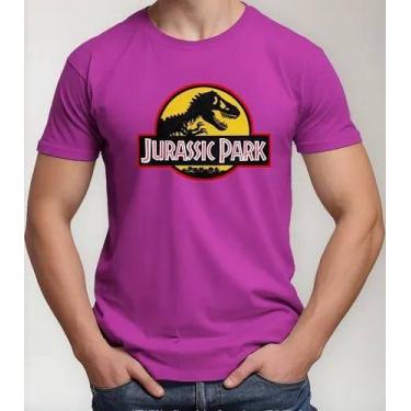 Imagem de Camiseta Camisa Adulto Feminina Masculina Algodão Filme Dinossauro Jur