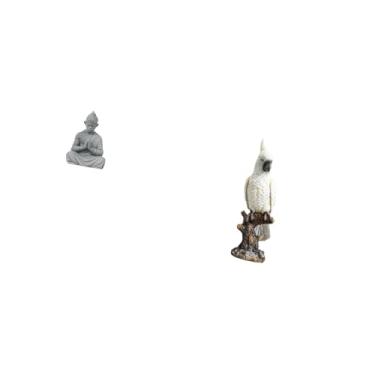 Imagem de Fenteer Estátua de Buda de Macaco E, Escultura Animal, Estatueta em Miniatura de Resina, Sun Wukong, Ornamento Decorativo Colecionável para Interiore