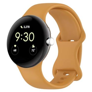 Imagem de iPANWEY Pulseira de silicone macio compatível com Google Pixel Watch 4, 3, 2, 1, masculina e feminina, respirável, durável para Google Pixel Watch séries 1, 2, 3, 4, 4 de 45 mm e 41 mm