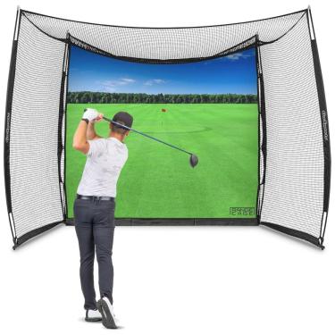 Imagem de Rede de Treino para Golfe 3m x 2,4m, com Tela de Impacto de Pisagem Realista, Simulador não Incluso, GoSports