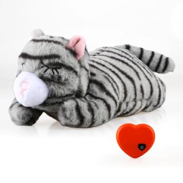 Imagem de ZALBYUY Brinquedos para filhotes com batimento cardíaco, brinquedo de auxílio ao sono para filhotes, brinquedos de treinamento de cães pequenos para alívio da ansiedade, brinquedos de pelúcia para